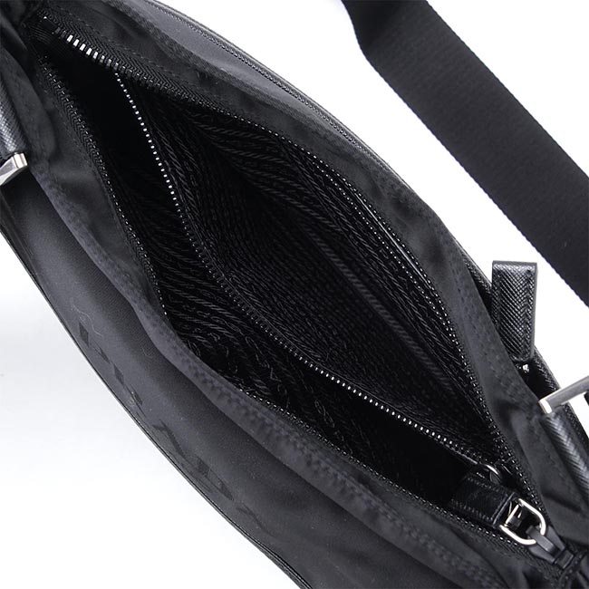 プラダ PRADA メッセンジャー バッグ ブラック メンズ バッグ カジュアル ナイロン ロゴ モノグラム 2vh269 064 f0002