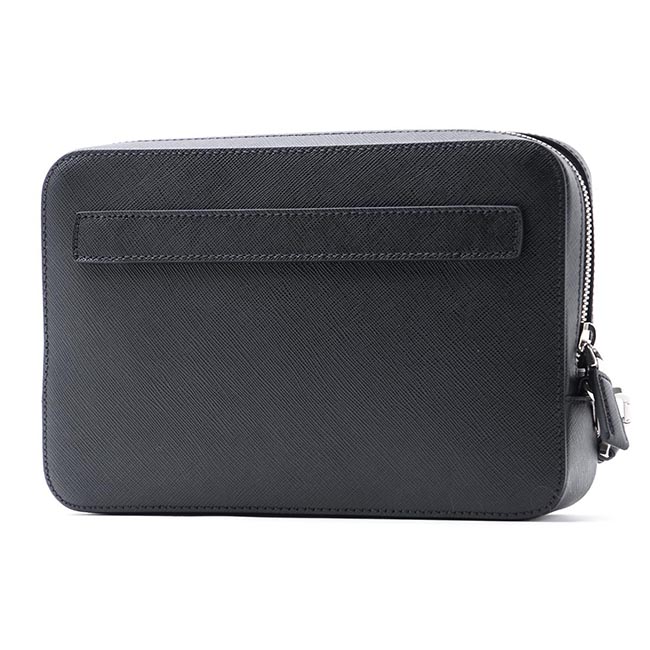 PRADA セカンドバッグ ブラック メンズ クラッチ バッグ サフィアーノ ビジネス おしゃれ 週末 ドキュメント ケース 2vf017 v ooa 9z2 f0002
