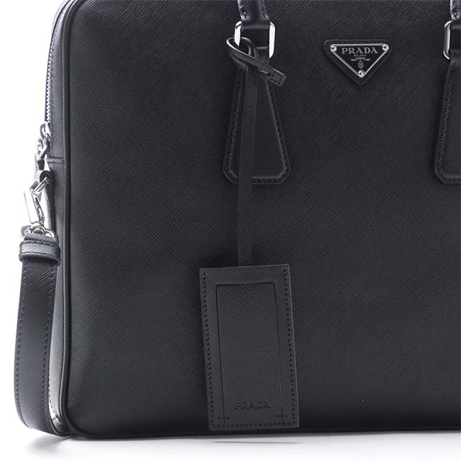 プラダ  PRADA ブリーフケース 2WAY ブラック メンズ A4対応 2ve368 voox 9z2 f0002 SAFFIANO サフィアーノ