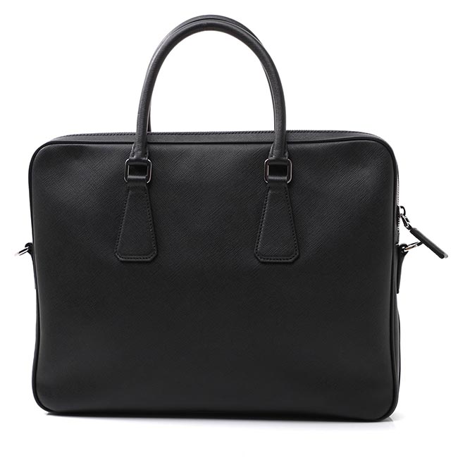 PRADA ブリーフケース 2WAY ブラック メンズ レザー ビジネス 2ve368 volx 9z2 f0002 SAFFIANO TRAVEL