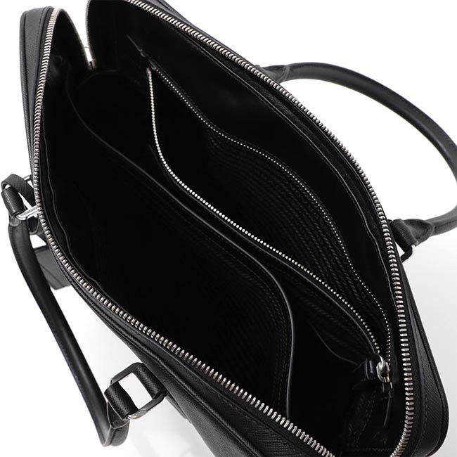 PRADA ブリーフケース 2WAY ブラック メンズ レザー ビジネス 2ve368 volx 9z2 f0002 SAFFIANO TRAVEL
