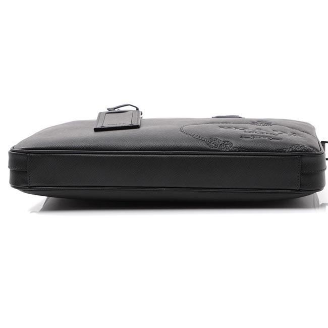 PRADA ブリーフケース 2WAY ブラック メンズ レザー ビジネス 2ve368 volx 9z2 f0002 SAFFIANO TRAVEL