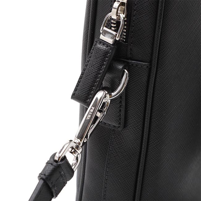 PRADA ブリーフケース 2WAY ブラック メンズ レザー ビジネス 2ve368 volx 9z2 f0002 SAFFIANO TRAVEL