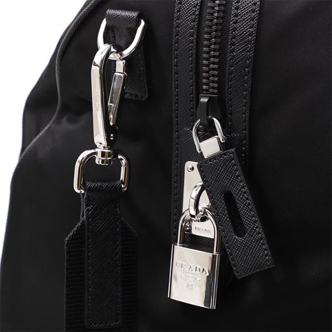 PRADA ボストンバッグ 2WAY ブラック メンズ 黒 ナイロン 旅行 2vc350 vsoo 064 f0002 TESSUTO SAFFIANO