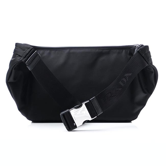 プラダ PRADA ボディバッグ ウエストバッグ ブラック メンズ ウエストポーチ ナイロン バッグ 2vl003 973 f0002