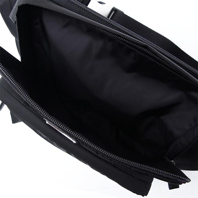 プラダ PRADA ボディバッグ ウエストバッグ ブラック メンズ ウエストポーチ ナイロン バッグ 2vl003 973 f0002