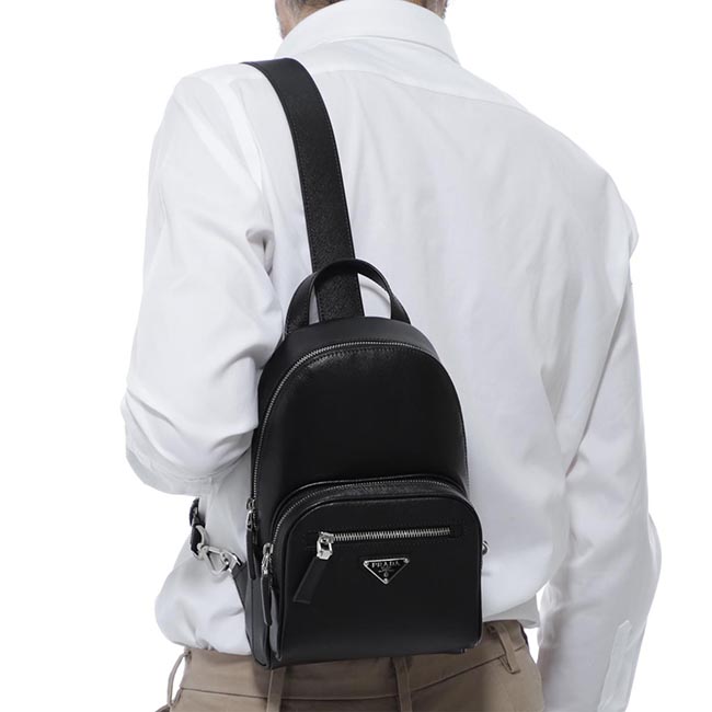 プラダ PRADA ボディバッグ ブラック メンズ ギフト プレゼント 2vz031 vooo 9z2 f0002 ZAINO SAFFIANO TRA