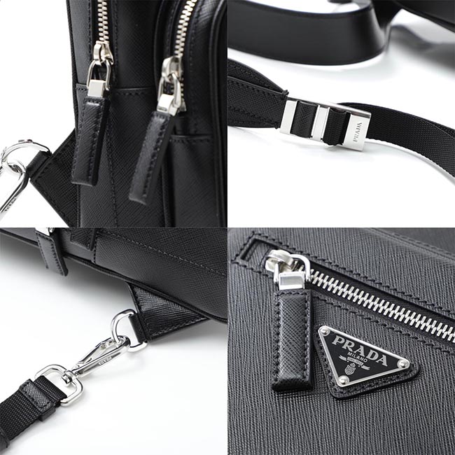 プラダ PRADA ボディバッグ ブラック メンズ ギフト プレゼント 2vz031 vooo 9z2 f0002 ZAINO SAFFIANO TRA