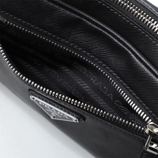 プラダ PRADA ベルトバッグ ボディバッグ ブラック メンズ ギフト プレゼント レザー 2vl012 vooo 9z2 f0002 MARSUPIO SAFFIANO TRAVEL