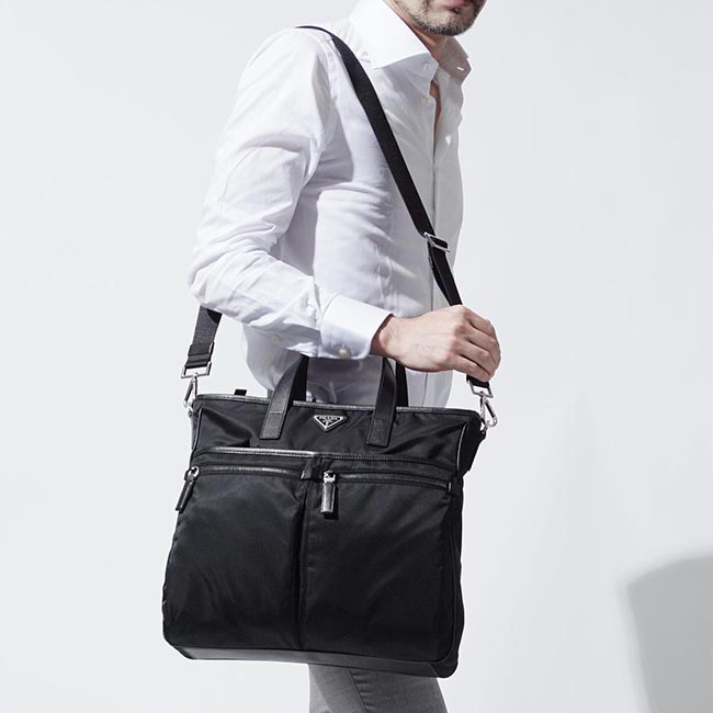 プラダ PRADA トートバッグ 2WAY ブラック メンズ 2vg860 vooo 064 f0002
