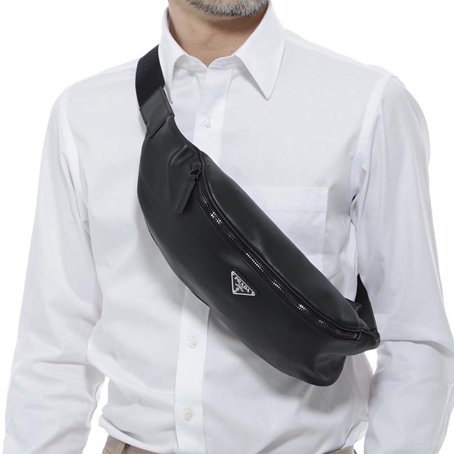 PRADA ベルトバッグ ボディバッグ ブラック メンズ ギフト プレゼント レザー 2vl010 volo 2bya f0002 GRACE LUX