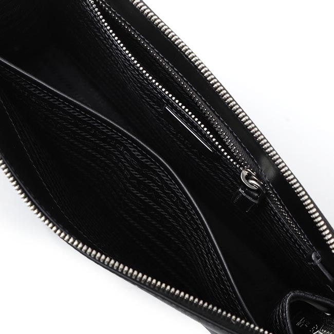 プラダ PRADA クラッチバッグ セカンドバッグ ブラック メンズ ギフト プレゼント 2vf056 volm 9z2 f0002 BORSELLO SAFFIANO TRA