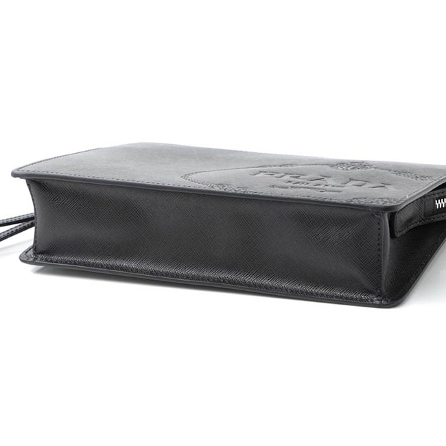 プラダ PRADA クラッチバッグ セカンドバッグ ブラック メンズ ギフト プレゼント 2vf056 volm 9z2 f0002 BORSELLO SAFFIANO TRA