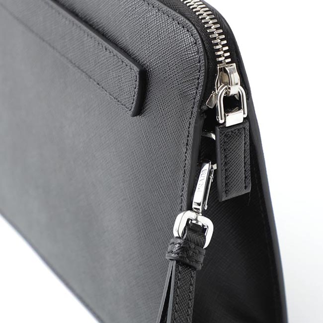 プラダ PRADA クラッチバッグ セカンドバッグ ブラック メンズ ギフト プレゼント 2vf056 volm 9z2 f0002 BORSELLO SAFFIANO TRA