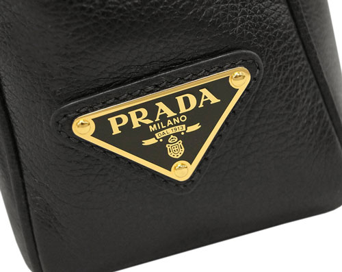 プラダバッグ 1BH089 PRADA ショルダーバッグ GLACE'CALF NERO ネロ カーフ ブラック ゴールド金具