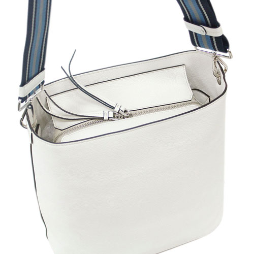 プラダバッグ 1BE023 PRADA ショルダーバッグ VITELLO PHENIX TALCO タルコ カーフパウダーホワイト シルバー金具