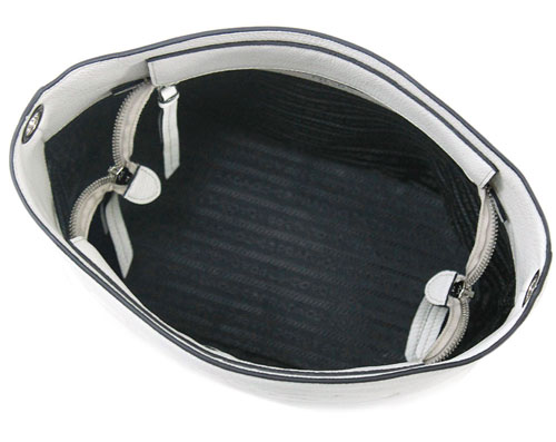プラダバッグ 1BE023 PRADA ショルダーバッグ VITELLO PHENIX TALCO タルコ カーフパウダーホワイト シルバー金具