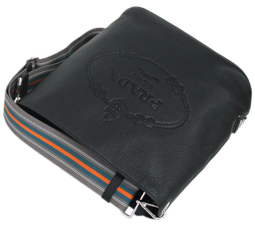 プラダバッグ 1BE023 PRADA ショルダーバッグ VITELLO PHENIX NERO ネロ カーフブラック シルバー金具