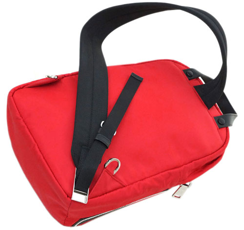 プラダバッグ 2VZ023 PRADA メンズ ボディバッグ ワンショルダー TESSUTO ROSSO ロッソ ナイロンレッド