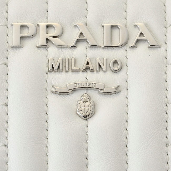 プラダ PRADA ショルダー チェーン ポシェット 斜め掛け ショルダーバッグ ショルダーバッグ ホワイト 1BH084COI 2D91 009