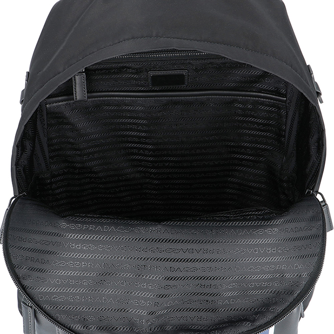 プラダ PRADA メンズ テクニカルナイロン バックパック リュックサック ブラック×ブルー 2VZ066HTY 2CIL TCC