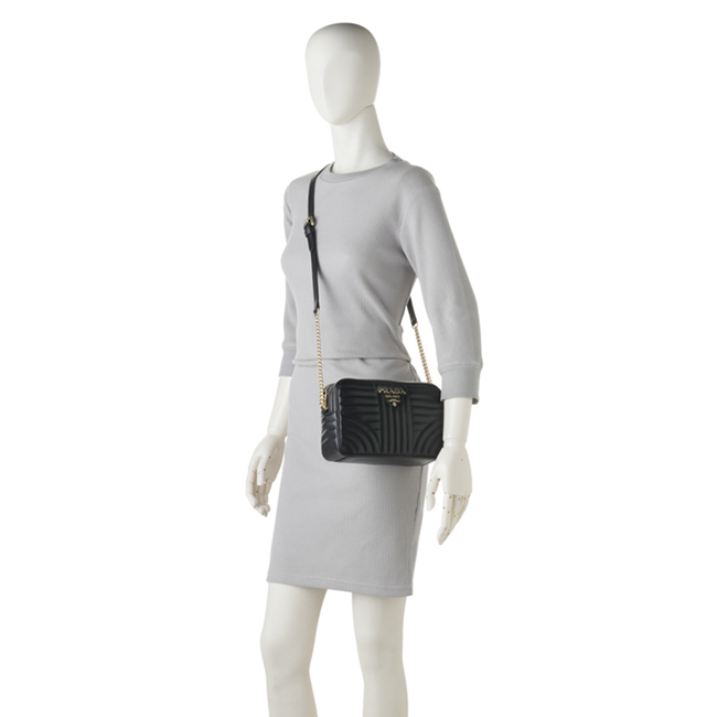 プラダ PRADA ショルダーバッグ ダイアグラム DIAGRAMME クロスボディ ブラック 1BH083IOI 2D91 632