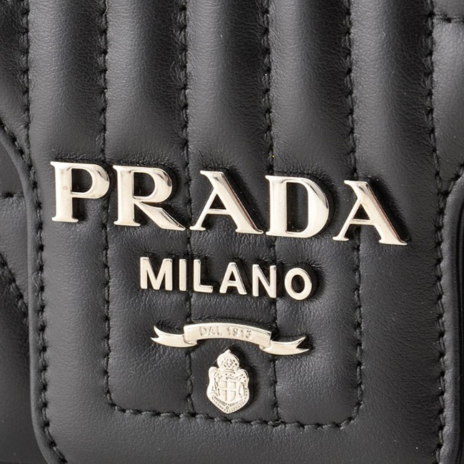 プラダ PRADA バッグ ショルダー チェーン 斜め掛け DIAGRAMME ダイアグラム ショルダーバッグ ブラック 1BD107COI 2D91 002