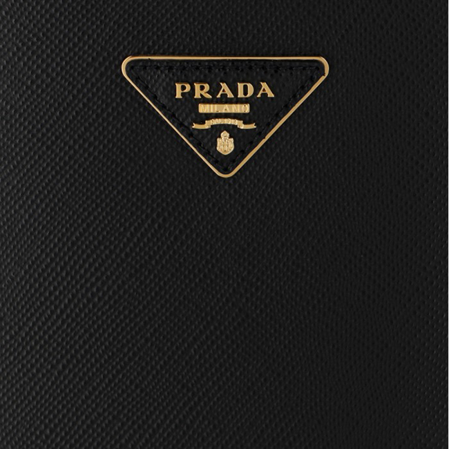 PRADA ハンドバッグ ショルダー ダブル サフィアーノ レザー 2Wayバッグ ブラック 1BA212OOO 2ERX LJ4