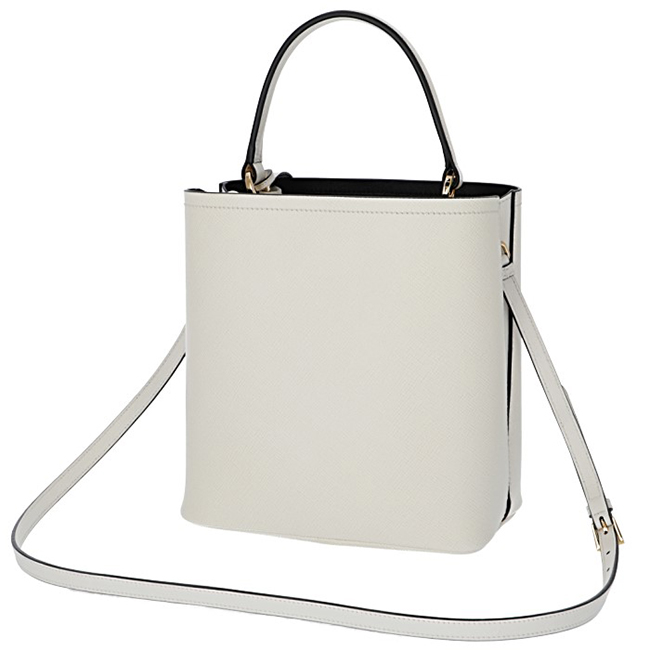 PRADA ハンドバッグ ショルダー ダブル サフィアーノ レザー 2Wayバッグ ホワイト 1BA212OOO 2ERX G3Z
