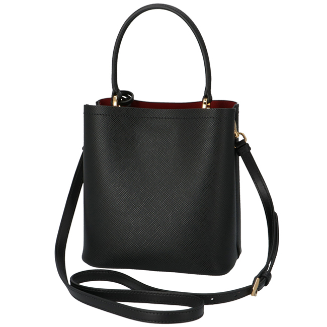 プラダ PRADA 2020年春夏新作 ショルダーバッグ パニエ スモール サフィアーノ レザーバッグ ブラック 1BA217OOO 2ERX LJ4