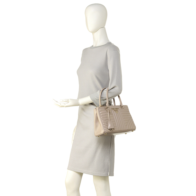 プラダ PRADA バッグ ショルダー ダイアグラム DIAGRAMME ガレリアトート 2WAYハンドバッグ ベージュ系 1BA896MOI 2D91 ORK