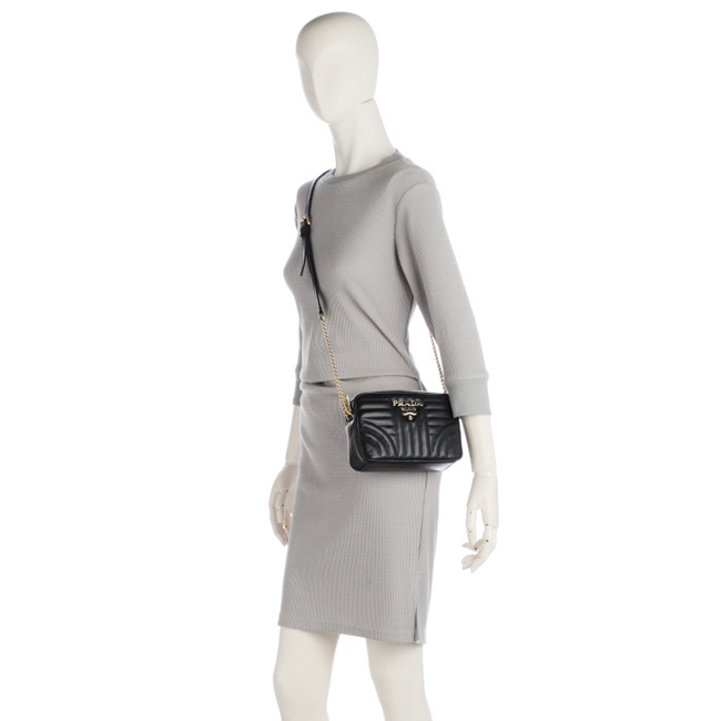 プラダ PRADA ショルダーバッグ ダイアグラム DIAGRAMME クロスボディ バッグ ブラック 1BH084IOI 2D91 632