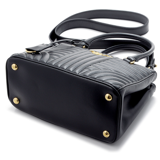プラダ PRADA ダイアグラム DIAGRAMME ガレリアトート 2WAYハンドバッグ ブラック 1BA896MOI 2D91 632