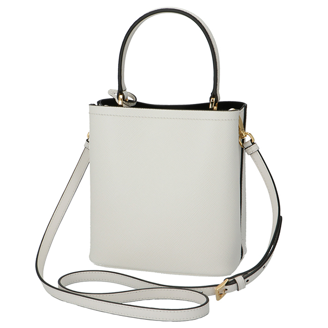 プラダ PRADA 2020年春夏新作 ショルダーバッグ パニエ スモール サフィアーノ レザーバッグ ホワイト 1BA217OOO 2ERX G3Z