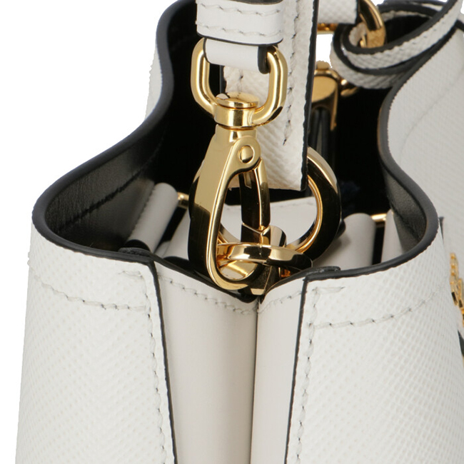 プラダ PRADA 2020年春夏新作 ショルダーバッグ パニエ スモール サフィアーノ レザーバッグ ホワイト 1BA217OOO 2ERX G3Z