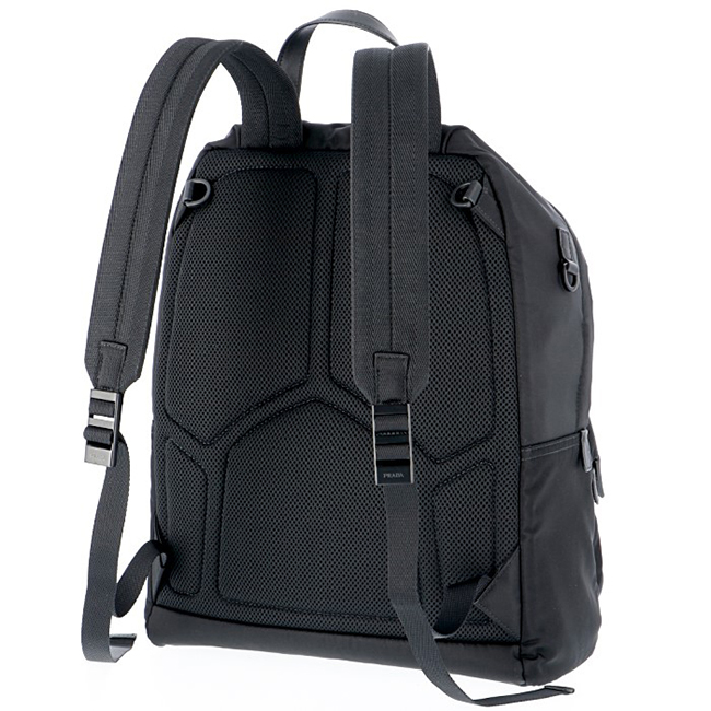 プラダ PRADA メンズ テクニカルナイロン バックパック リュックサック ブラック×グリーン 2VZ066HTY 2CIL YVM