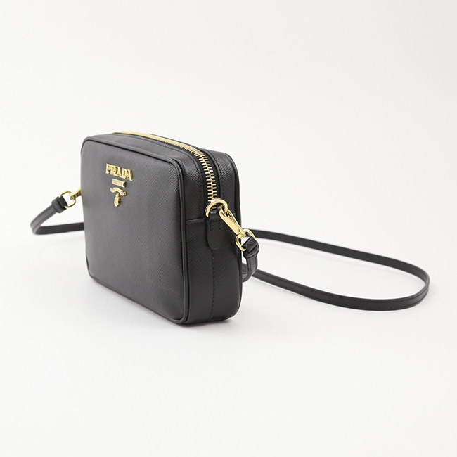 プラダ PRADA ミニ レザーショルダーバッグ ブラック 1BH036VOOONZVF0002