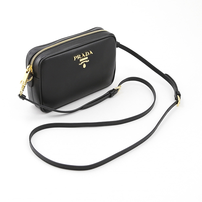 プラダ PRADA ミニ レザーショルダーバッグ ブラック 1BH036VOOONZVF0002