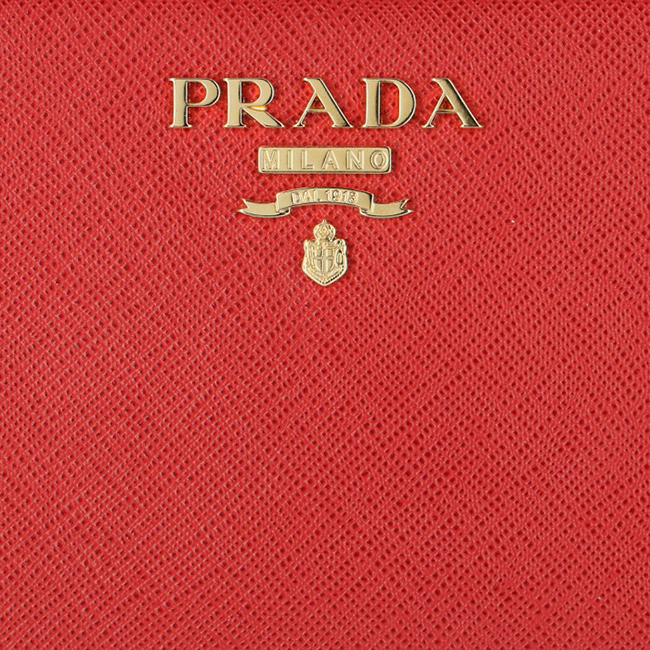 プラダ PRADA ショルダーバッグ サフィアーノ バッグ　斜めがけ レッド系 1BH036OOO NZV 68Z