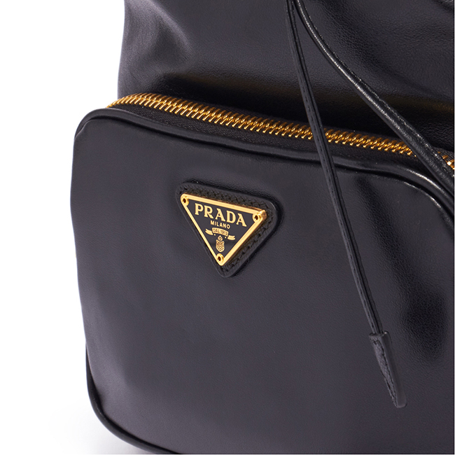 プラダハンドバッグ LEATHER BUCKET BAG レザー バケットバッグ 1BH038 レディース 1BH038 NERO F0002