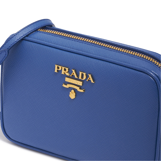 プラダバッグ レディース レザー ショルダーバッグ LEATHER SHOULDER BAG 1BH036NZV F0013 AZZURRO BLUE 青 ミニバッグ PRADA