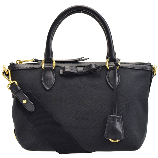 プラダバッグ PRADA 2Wayショルダーバッグ レディース リボン アウトレット 1ba111logjac-nero