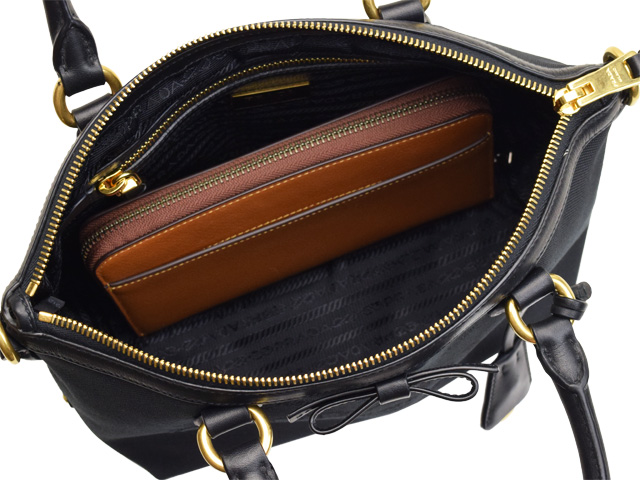 プラダバッグ PRADA 2Wayショルダーバッグ レディース リボン アウトレット 1ba111logjac-nero
