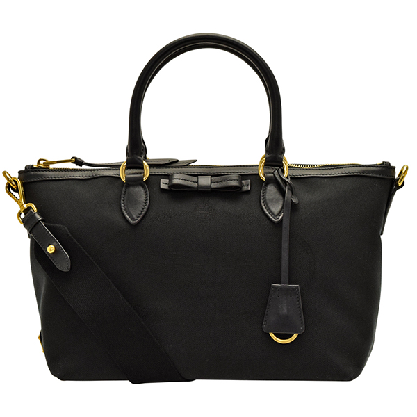 プラダバッグ PRADA 2Wayショルダーバッグ レディース リボン アウトレット 1ba104logjac-nero