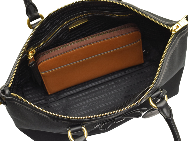 プラダバッグ PRADA 2Wayショルダーバッグ レディース リボン アウトレット 1ba104logjac-nero