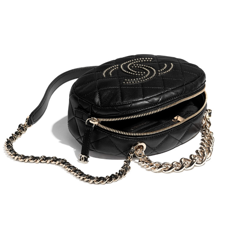 CHANEL カメラバッグ ラムスキン ブラック ショルダーバッグ レディース AS1511 B02377 94305