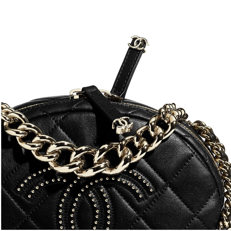CHANEL カメラバッグ ラムスキン ブラック ショルダーバッグ レディース AS1511 B02377 94305