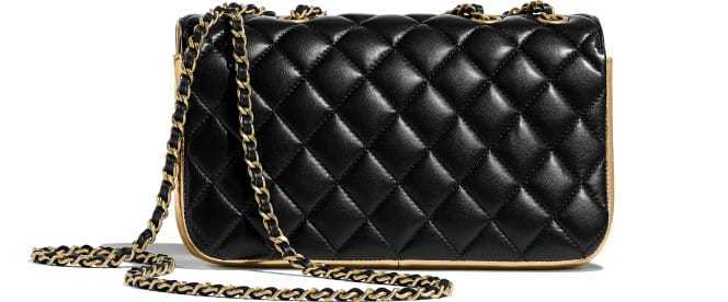 シャネル CHANEL スモール フラップ バッグ ショルダー CC ラム ブラック A57275 B00963 N0784