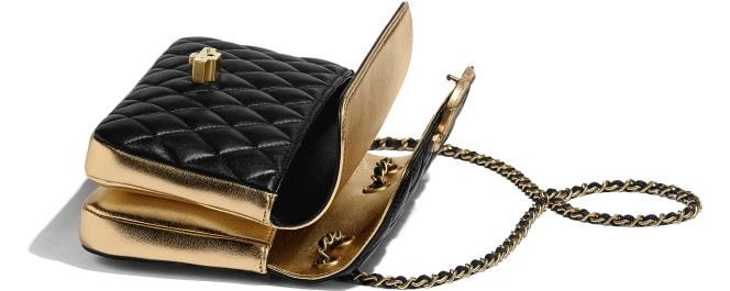 シャネル CHANEL スモール フラップ バッグ ショルダー CC ラム ブラック A57275 B00963 N0784