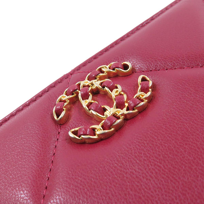 シャネル長財布 レディース CHANEL AP0946 ロング ジップ ウォレット CCマーク ゴートスキン レザー キルティング